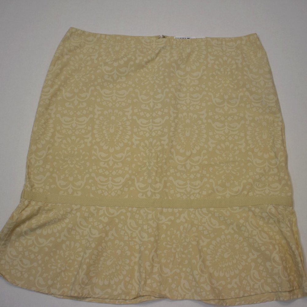 TOMMY HILFIGER COTTON a-line SKIRT SZ 14